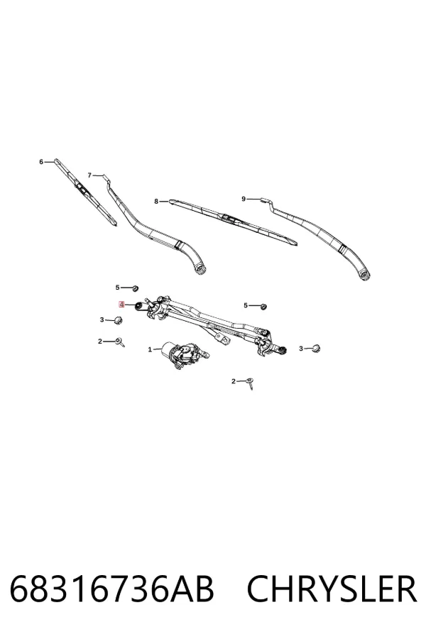 Трапеция дворников 68316736AB Chrysler