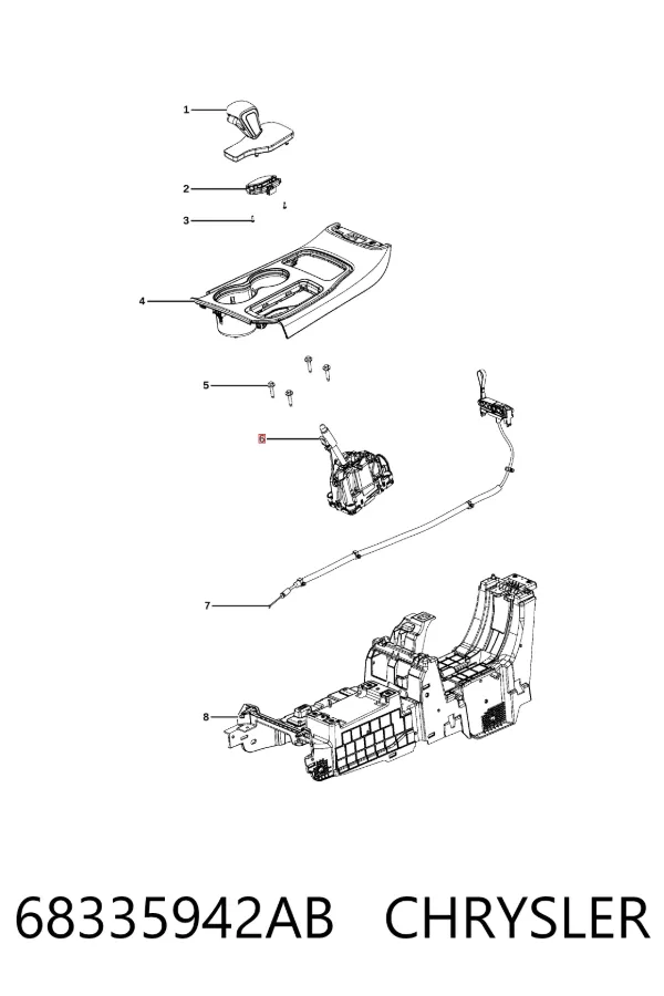 Кулиса переключения передач 68335942AB Chrysler