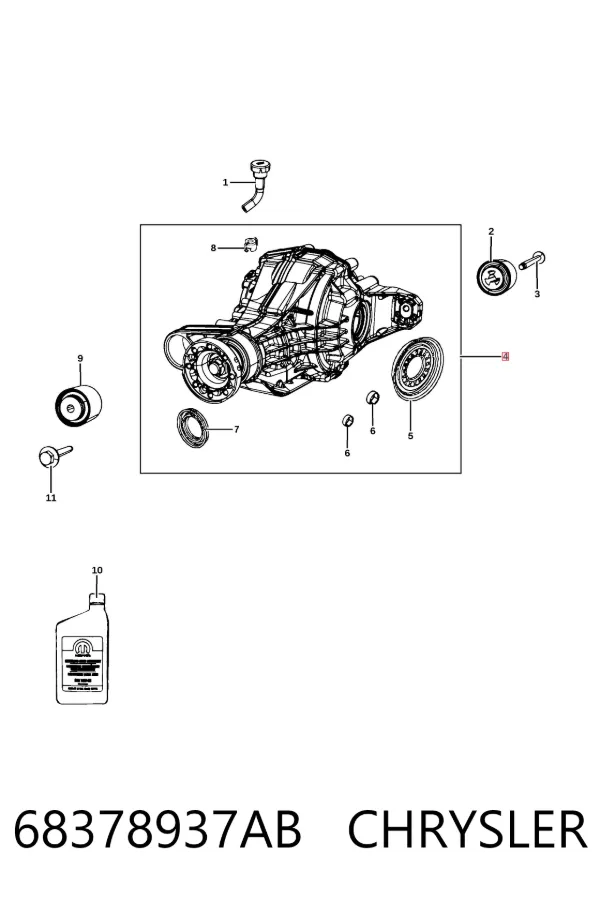 Задний редуктор 68378937AB Chrysler