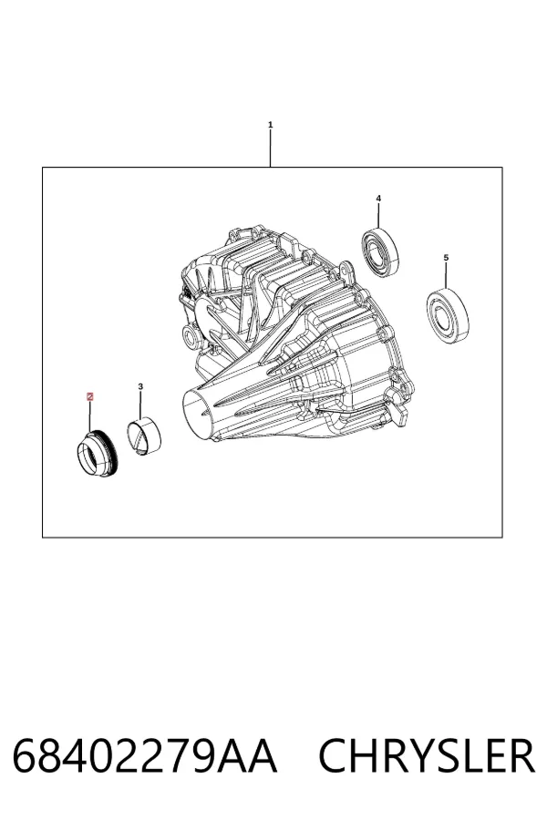 Сальник раздаточной коробки задний выходной 68402279AA Chrysler