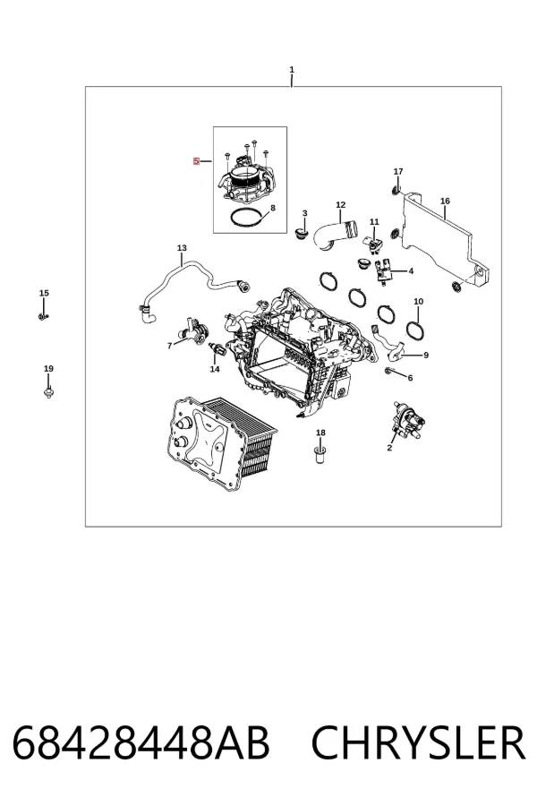 Дроссельная заслонка 68428448AB Chrysler