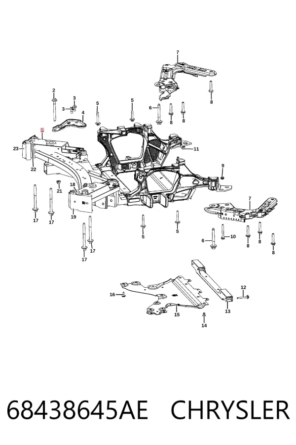 Подрамник передний 68438645AE Chrysler