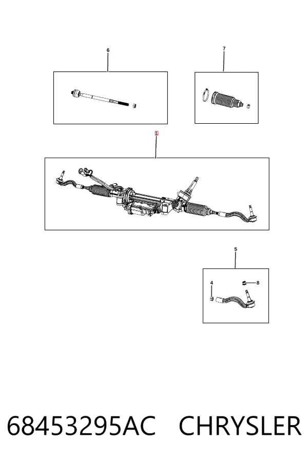 Рулевая рейка 68453295AC Chrysler