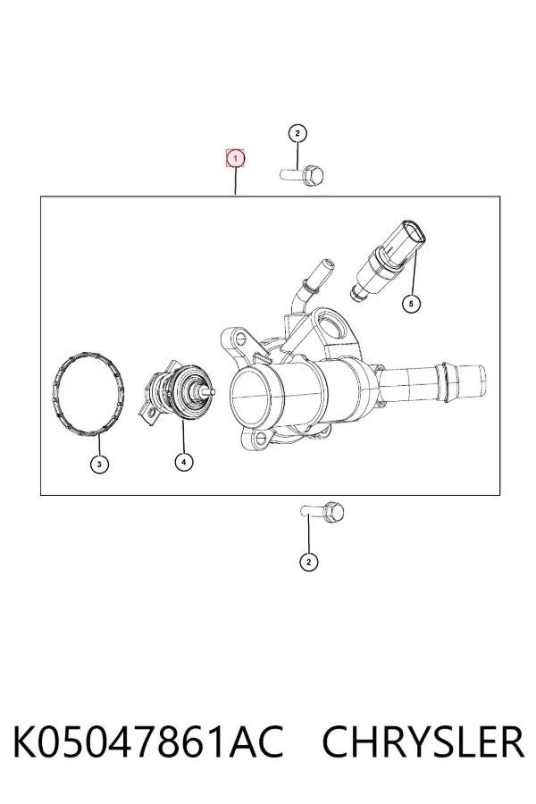 Корпус термостата K05047861AC Chrysler