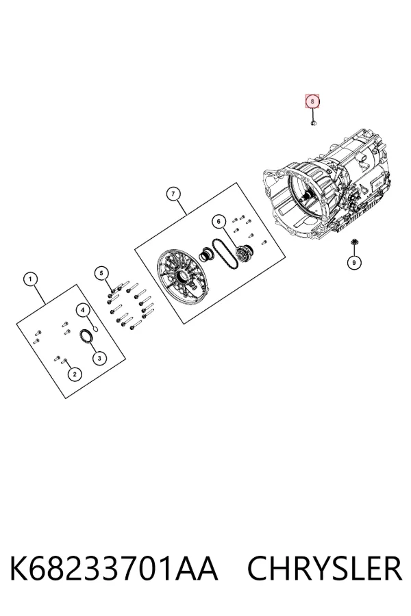 Поддон АКПП K68233701AA Chrysler