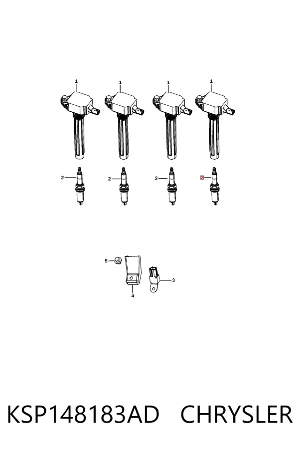 Свечи зажигания KSP148183AD Chrysler