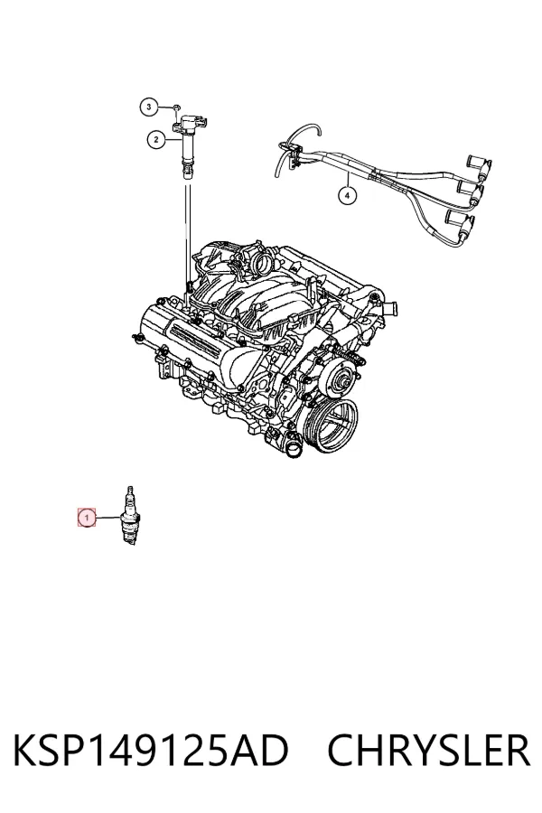 Свечи зажигания KSP149125AD Chrysler