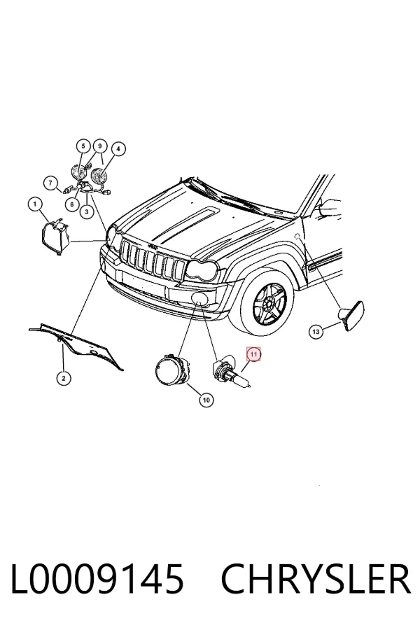 Лампочка L0009145 Chrysler