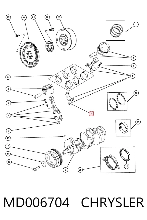Гайка шатуна MD006704 Chrysler