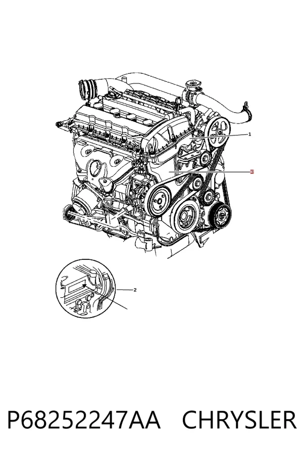 Двигатель P68252247AA Chrysler