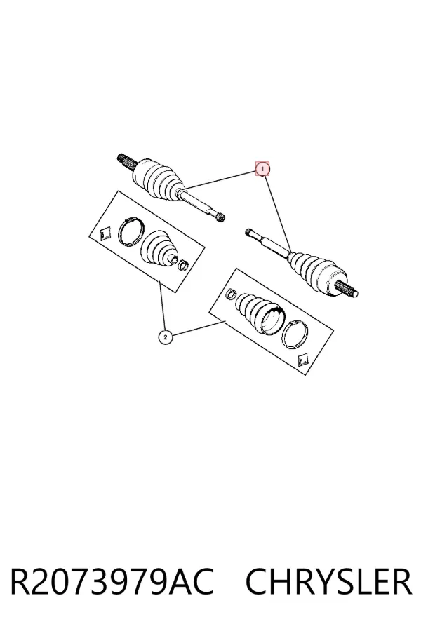 Левая полуось R2073979AC Chrysler