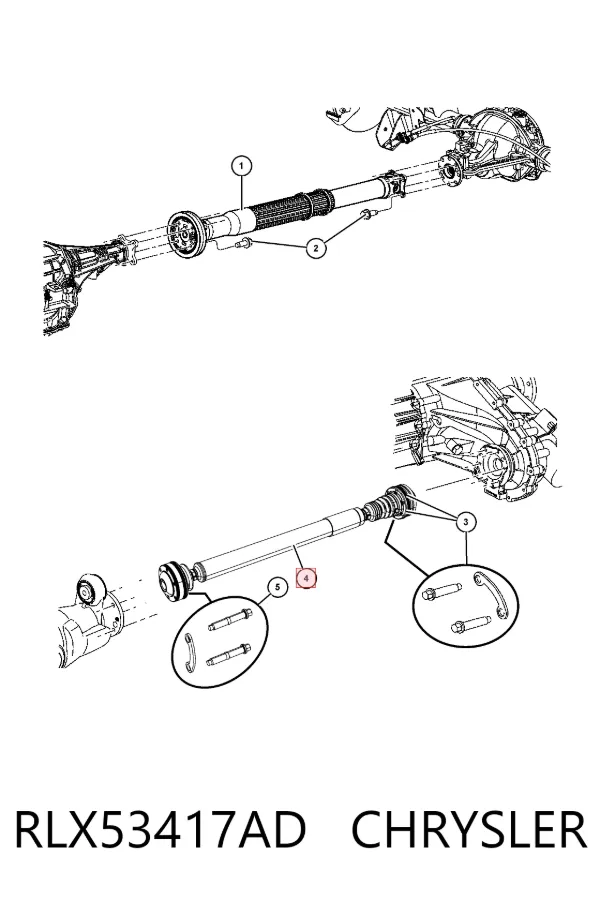 Кардан передний RLX53417AD Chrysler