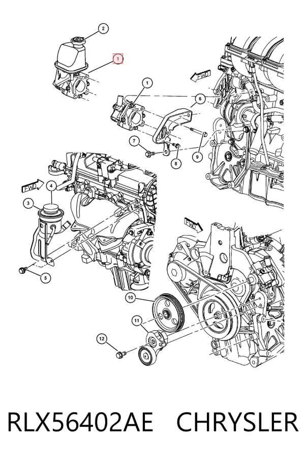 Насос ГУР RLX56402AE Chrysler