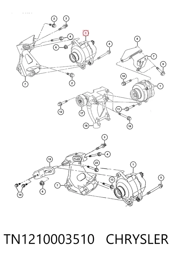 Генератор TN1210003510 Chrysler