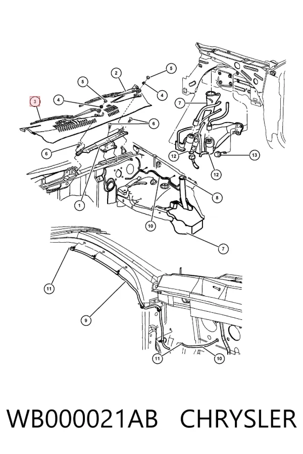 Щетки стеклоочистителя WB000021AB Chrysler