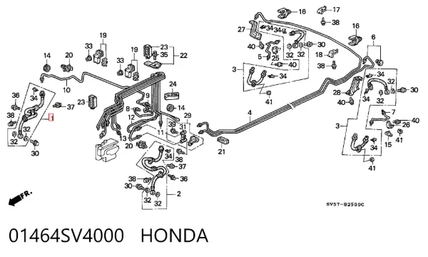 Шланг тормозной передний правый 01464SV4000 Honda
