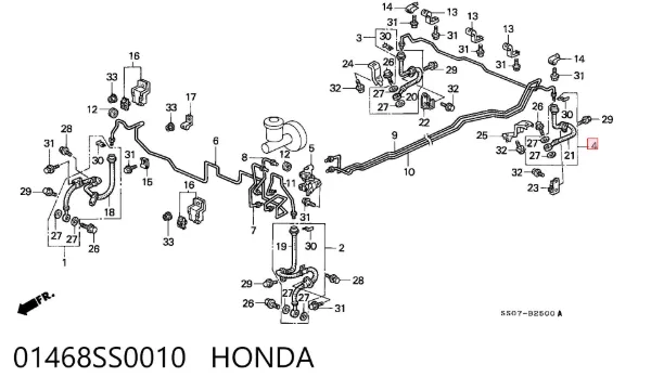 Задний тормозной шланг 01468SS0010 Honda