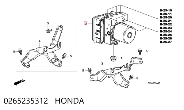 Блок АБС 0265235312 Honda
