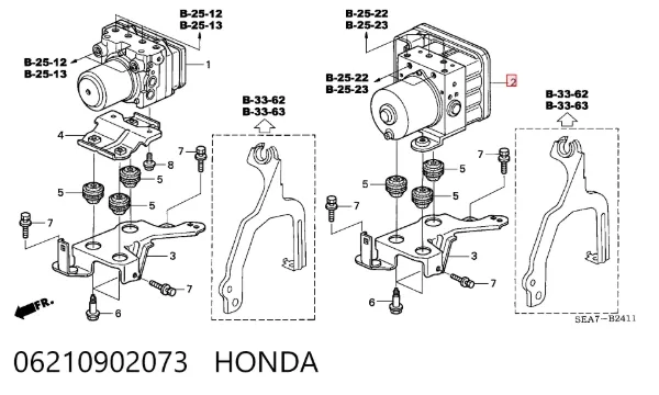Блок АБС Honda Accord VII