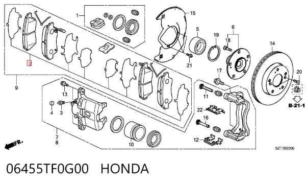  06455TF0G00 Honda