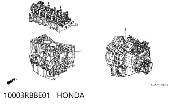 ГБЦ 10003RBBE01 Honda