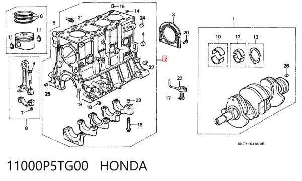  11000P5TG00 Honda