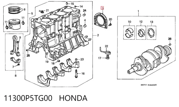  11300P5TG00 Honda