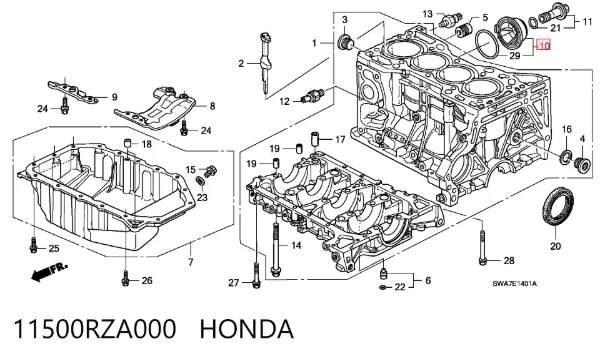  11500RZA000 Honda