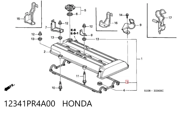 Прокладка клапанной крышки 12341PR4A00 Honda