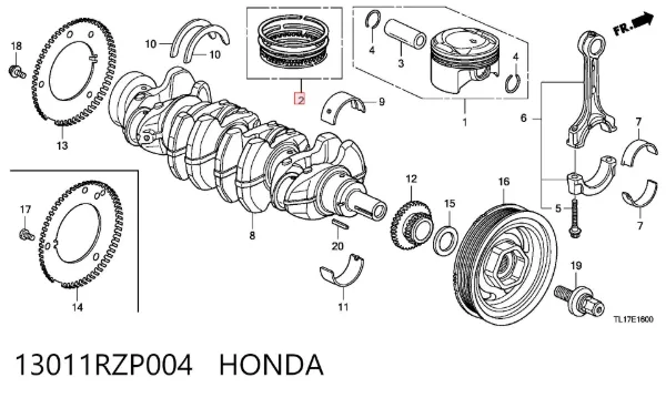  13011RZP004 Honda