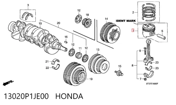  13020P1JE00 Honda