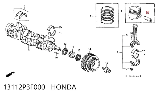  13112P3F000 Honda