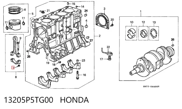  13205P5TG00 Honda