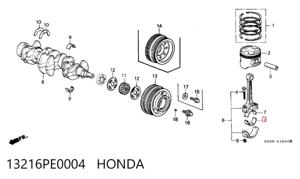  13216PE0004 Honda