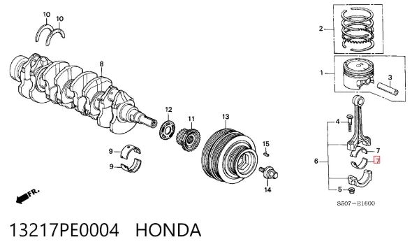  13217PE0004 Honda