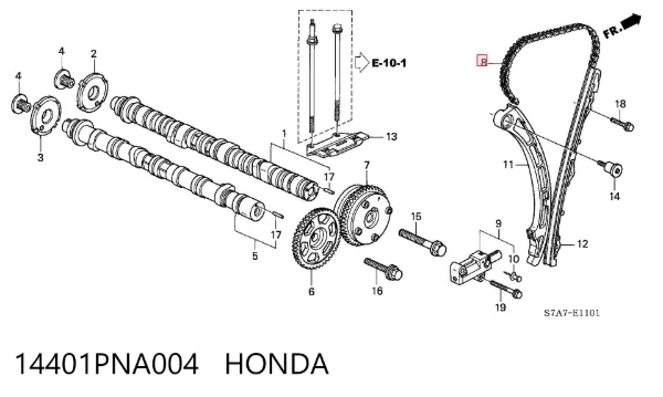 Цепь ГРМ 14401PNA004 Honda
