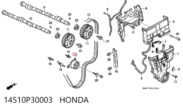 Ролик ГРМ 14510P30003 Honda