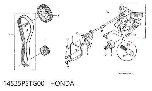  14525P5TG00 Honda