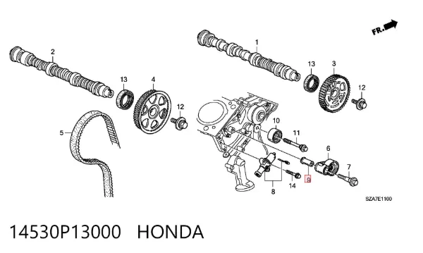 Втулка распорная хвостовика заднего моста 14530P13000 Honda