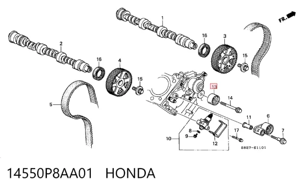 Паразитный ролик ГРМ 14550P8AA01 Honda