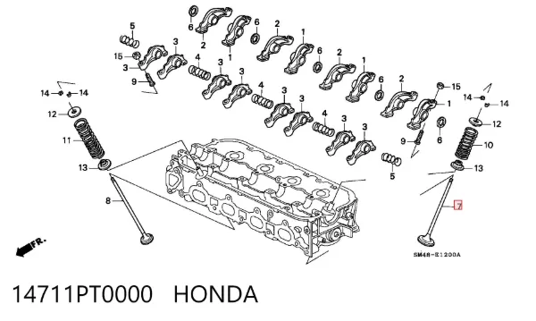 Впускной клапан 14711PT0000 Honda