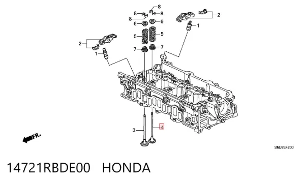 Выпускной клапан 14721RBDE00 Honda