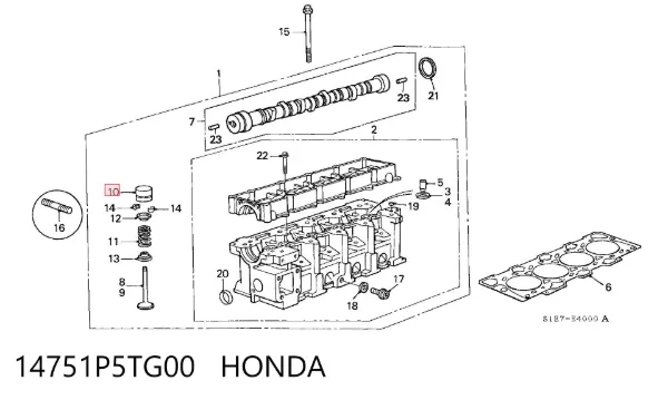  14751P5TG00 Honda