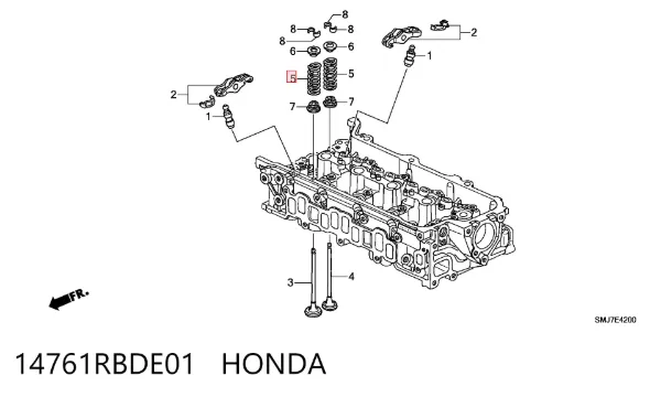 Пружина клапана 14761RBDE01 Honda
