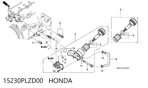  15230PLZD00 Honda