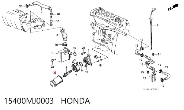 Масляный фильтр 15400MJ0003 Honda