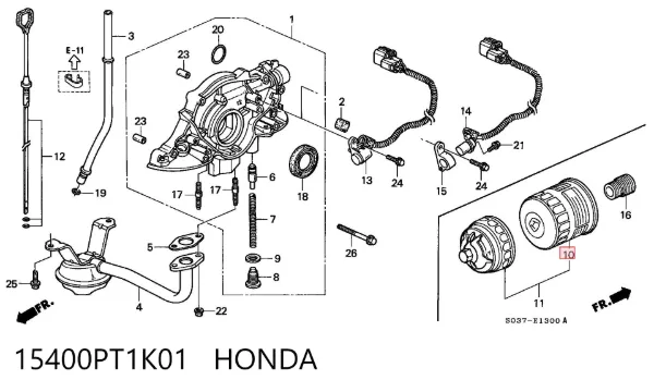 Масляный фильтр 15400PT1K01 Honda