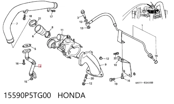  15590P5TG00 Honda
