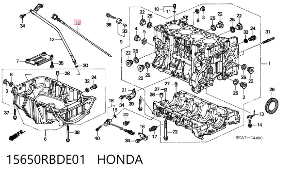 Щуп масляный 15650RBDE01 Honda