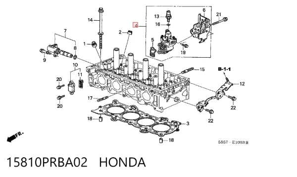 Клапан фазорегулятора 15810PRBA02 Honda